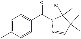 3,4,4-Trimethyl-3,4-dihydro-2-(4-methylbenzoyl)-2H-pyrazol-3-ol Struktur