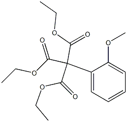 2-Methoxyphenylmethanetricarboxylic acid triethyl ester Struktur