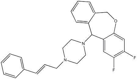 11-(4-Cinnamyl-1-piperazinyl)-2,3-difluoro-6,11-dihydrodibenz[b,e]oxepin Struktur