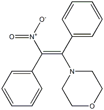 (E)-1-Morpholino-2-nitro-1,2-diphenylethene Struktur