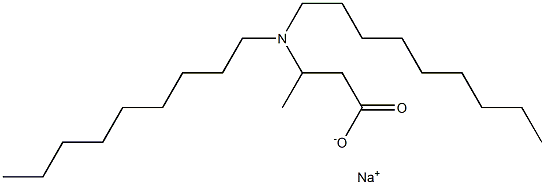 3-(Dinonylamino)butyric acid sodium salt Struktur