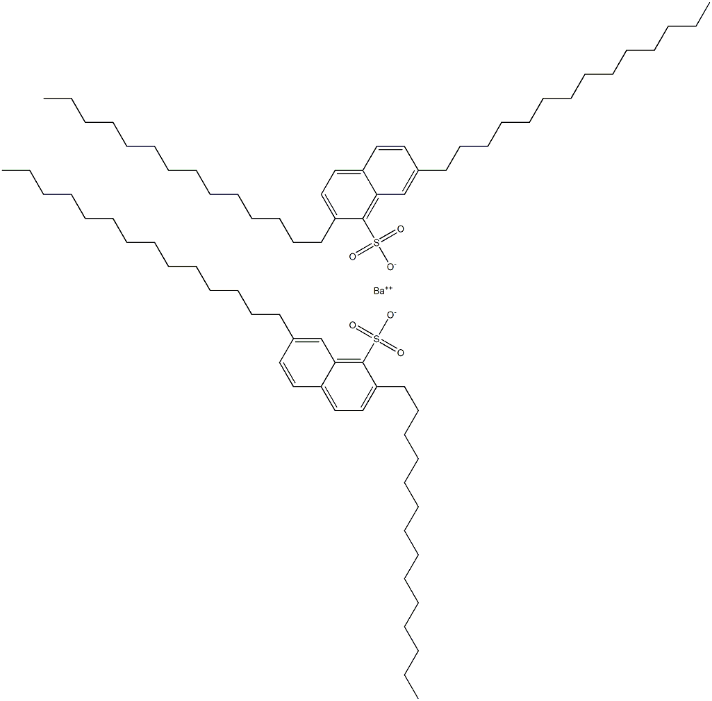 Bis(2,7-ditetradecyl-1-naphthalenesulfonic acid)barium salt Struktur