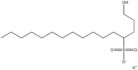 1-Hydroxyhexadecane-4-sulfonic acid potassium salt Struktur