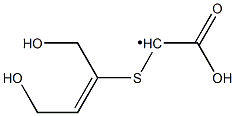 Carboxy[(1-hydroxymethyl-2-hydroxymethylethenyl)thio]methyl radical Struktur