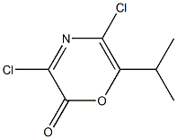 3,5-Dichloro-6-isopropyl-2H-1,4-oxazin-2-one Struktur