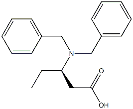 (R)-3-Dibenzylaminopentanoic acid Struktur