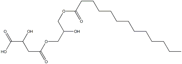 2-Hydroxybutanedioic acid hydrogen 4-[2-hydroxy-3-(tridecanoyloxy)propyl] ester Struktur