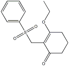 3-Ethoxy-2-[(phenylsulfonyl)methyl]-2-cyclohexen-1-one Struktur