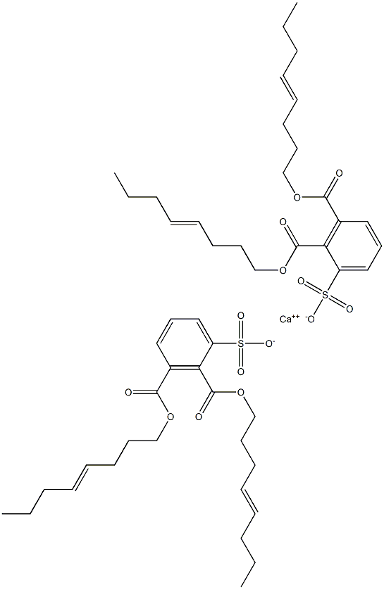 Bis[2,3-di(4-octenyloxycarbonyl)benzenesulfonic acid]calcium salt Struktur