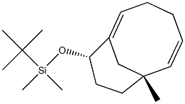 (7R,10S)-10-(tert-Butyldimethylsiloxy)-7-methylbicyclo[5.3.1]undeca-1,5-diene Struktur