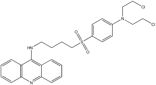 9-[4-[4-[Bis(2-chloroethyl)amino]phenylsulfonyl]butylamino]acridine Struktur