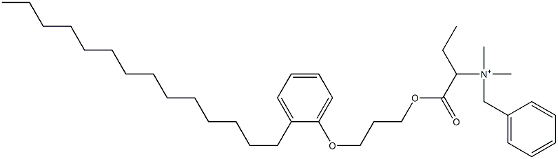 N,N-Dimethyl-N-benzyl-N-[1-[[3-(2-tetradecylphenyloxy)propyl]oxycarbonyl]propyl]aminium Struktur