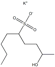 2-Hydroxynonane-5-sulfonic acid potassium salt Struktur