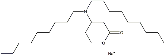 3-(Dinonylamino)valeric acid sodium salt Struktur