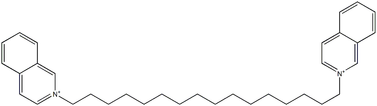 2,2'-(1,16-Hexadecanediyl)bisisoquinolinium Struktur