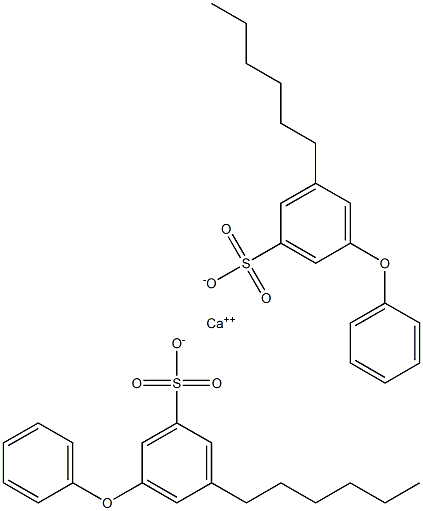 Bis(3-hexyl-5-phenoxybenzenesulfonic acid)calcium salt Struktur