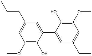 3,3'-Dimethoxy-5-ethyl-5'-propylbiphenyl-2,2'-diol Struktur