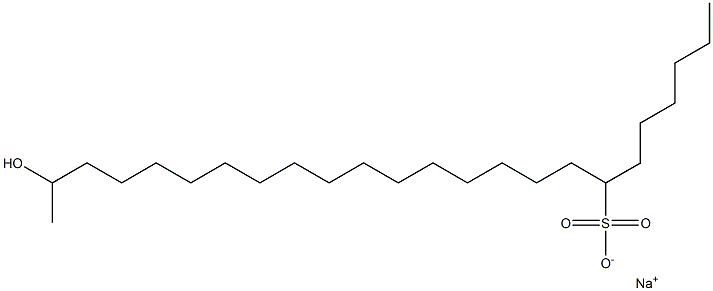 23-Hydroxytetracosane-7-sulfonic acid sodium salt Struktur