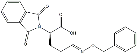 (2R)-2-(1,3-Dioxoisoindolin-2-yl)-5-benzyloxyiminopentanoic acid Struktur