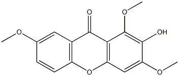 1,3,7-Trimethoxy-2-hydroxyxanthone Struktur