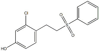 3-Chloro-4-(2-phenylsulfonylethyl)phenol Struktur