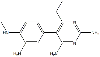 2,4-Diamino-6-ethyl-5-(3-amino-4-(methylamino)phenyl)pyrimidine Struktur