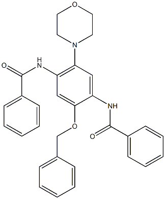 N,N'-[2-Benzyloxy-5-morpholino-1,4-phenylene]bis(benzamide) Struktur