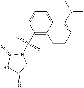 2-Thioxo-1-[[5-(dimethylamino)-1-naphtyl]sulfonyl]imidazolidin-4-one Struktur