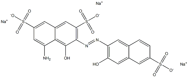 8-Amino-1,3'-dihydroxy[2,2'-azobisnaphthalene]-3,6,6'-trisulfonic acid trisodium salt Struktur