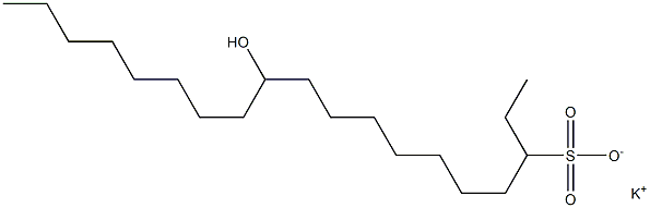 11-Hydroxynonadecane-3-sulfonic acid potassium salt Struktur