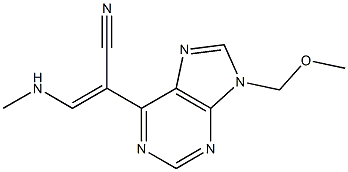 9-(Methoxymethyl)-6-[(Z)-2-(methylamino)-1-cyanoethenyl]-9H-purine Struktur