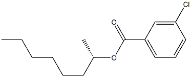 (+)-m-Chlorobenzoic acid (S)-1-methylheptyl ester Struktur