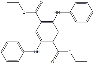 2,5-Dianilino-3,4-dihydroterephthalic acid diethyl ester Struktur