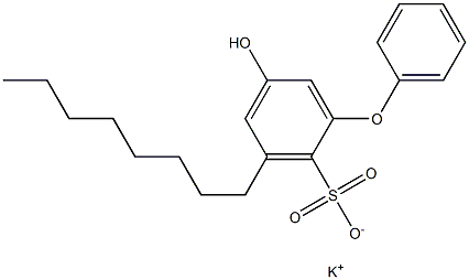 5-Hydroxy-3-octyl[oxybisbenzene]-2-sulfonic acid potassium salt Struktur