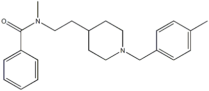 N-Methyl-N-[2-[1-(4-methylbenzyl)-4-piperidinyl]ethyl]benzamide Struktur