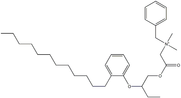 N,N-Dimethyl-N-benzyl-N-[[[2-(2-dodecylphenyloxy)butyl]oxycarbonyl]methyl]aminium Struktur