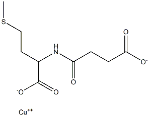 2-[2-(Methylthio)ethyl]-4-oxo-3-azaheptanedioic acid copper(II) salt Struktur