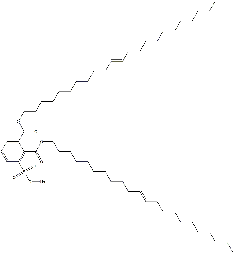 3-(Sodiosulfo)phthalic acid di(11-tricosenyl) ester Struktur