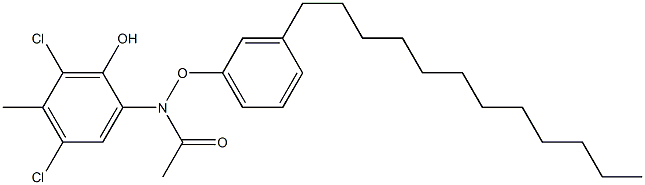 2-(3-Dodecylphenoxyacetylamino)-4,6-dichloro-5-methylphenol Struktur