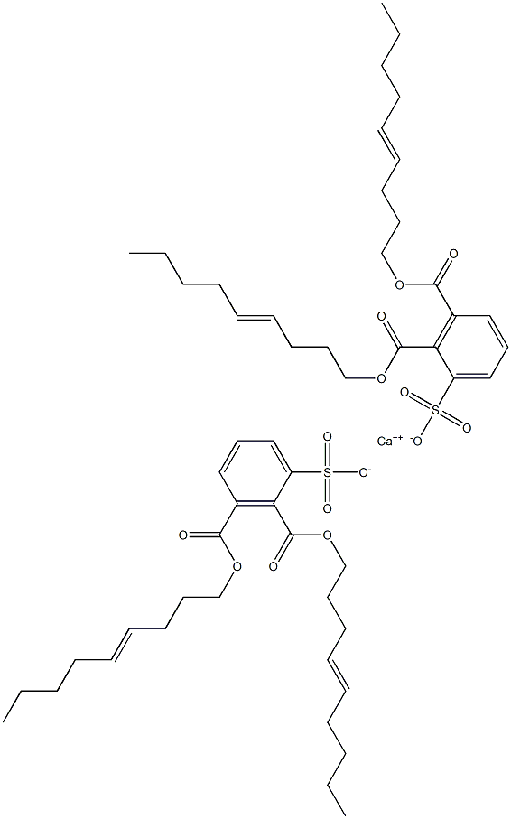 Bis[2,3-di(4-nonenyloxycarbonyl)benzenesulfonic acid]calcium salt Struktur