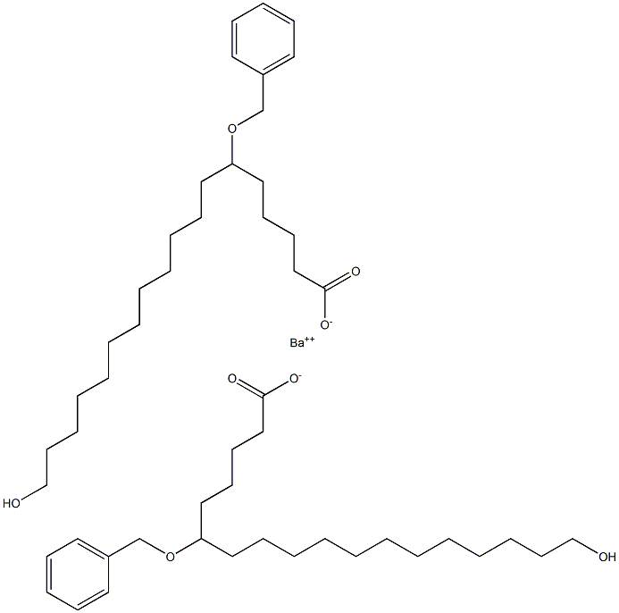 Bis(6-benzyloxy-18-hydroxystearic acid)barium salt Struktur