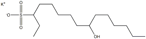 9-Hydroxypentadecane-3-sulfonic acid potassium salt Struktur