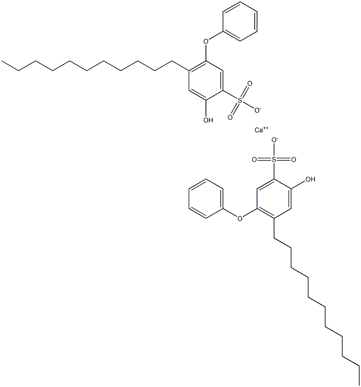 Bis(4-hydroxy-6-undecyl[oxybisbenzene]-3-sulfonic acid)calcium salt Struktur