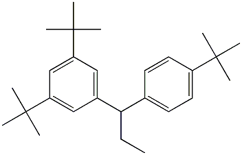 1-(3,5-Di-tert-butylphenyl)-1-(4-tert-butylphenyl)propane Struktur