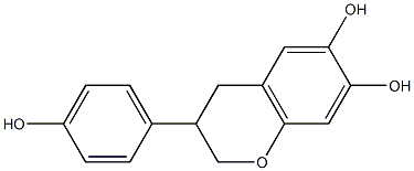 3-(4-Hydroxyphenyl)-6-hydroxy-7-hydroxychroman Struktur