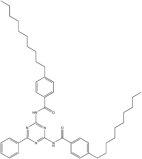 N,N'-(6-Phenyl-1,3,5-triazine-2,4-diyl)bis(4-decylbenzamide) Struktur