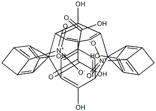 3,5-[(2-Hydroxy-5-carboxy-1,3-phenylene)bis[methylene(2-hydroxy-5-nitro-1,3-phenylene)methylene]]-4-hydroxybenzoic acid Struktur