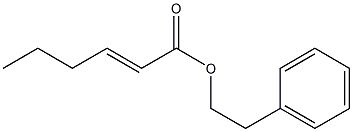 (E)-2-Hexenoic acid phenethyl ester Struktur