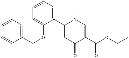 6-[2-(Benzyloxy)phenyl]-4-oxo-1,4-dihydropyridine-3-carboxylic acid ethyl ester Struktur