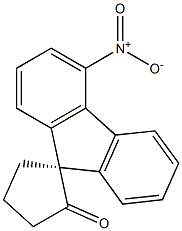 (R)-4-Nitrospiro[9H-fluorene-9,1'-cyclopentan]-2'-one Struktur